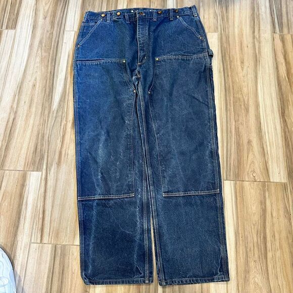 Vintage Carhartt Men's Double Knee Carpenter Dungaree Jeans - Picture 1 of 7
